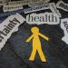 Mental Health Issues Aftermath COVID-19 8 Cut outs of paper for mental health and coronavirus