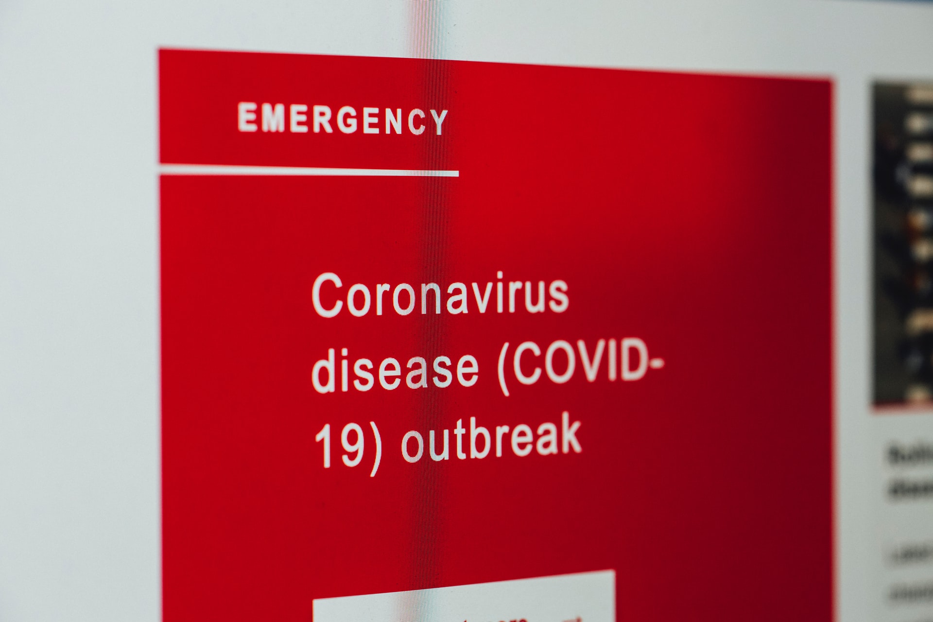 Coronavirus disease (COVID-19) outbreak – warning alarm message